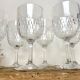 6 vintage cut crystal glasses