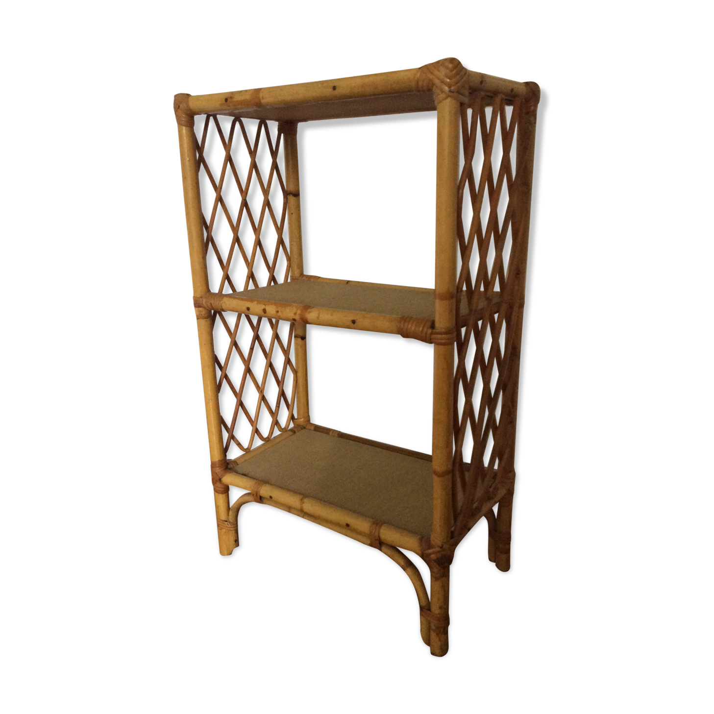 Vintage rattan shelf