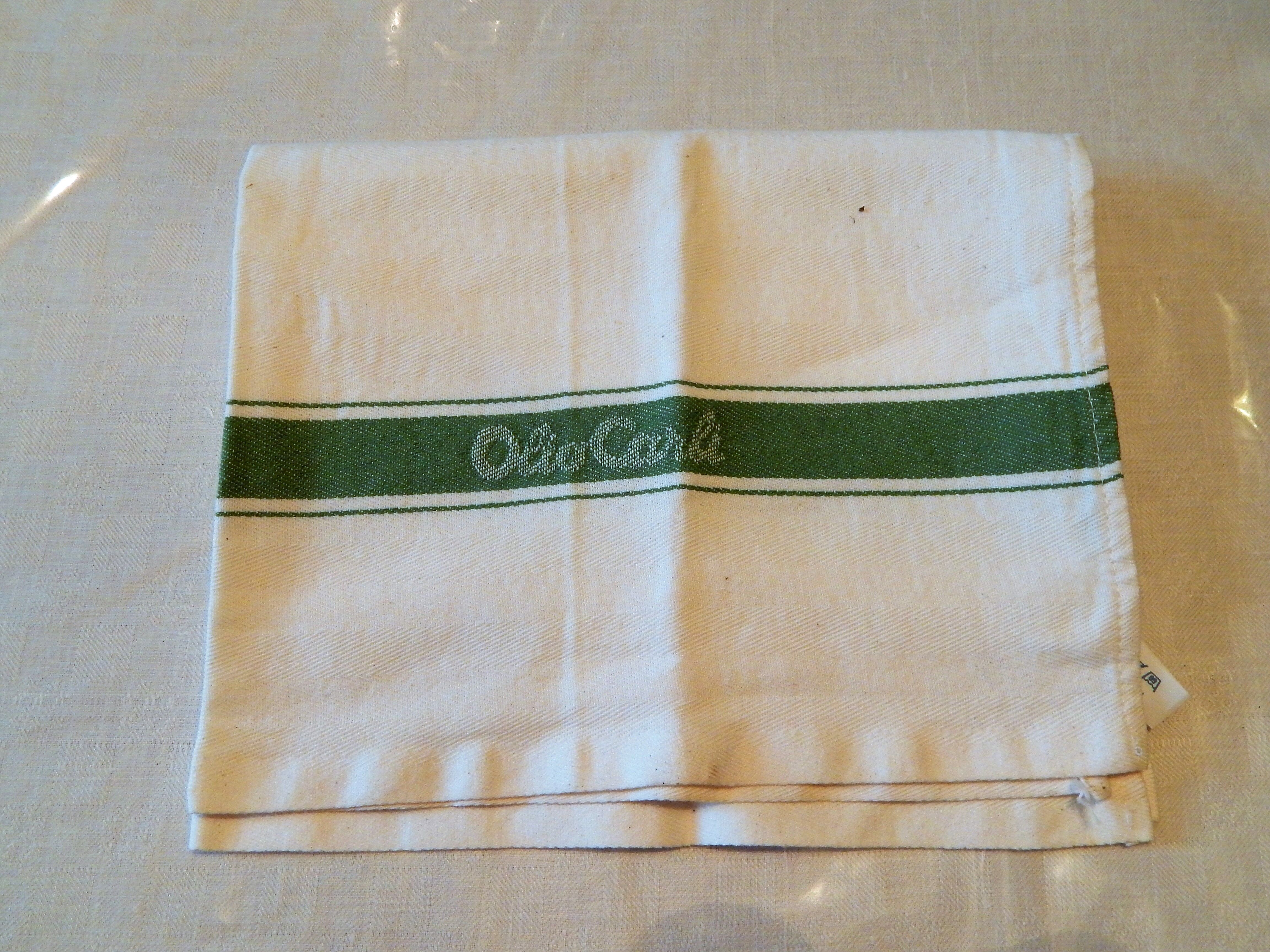 Grand Torchon Ancien 'La Cave' - 100% Coton - Motif Chevaux - Linge De Maison Vintage
