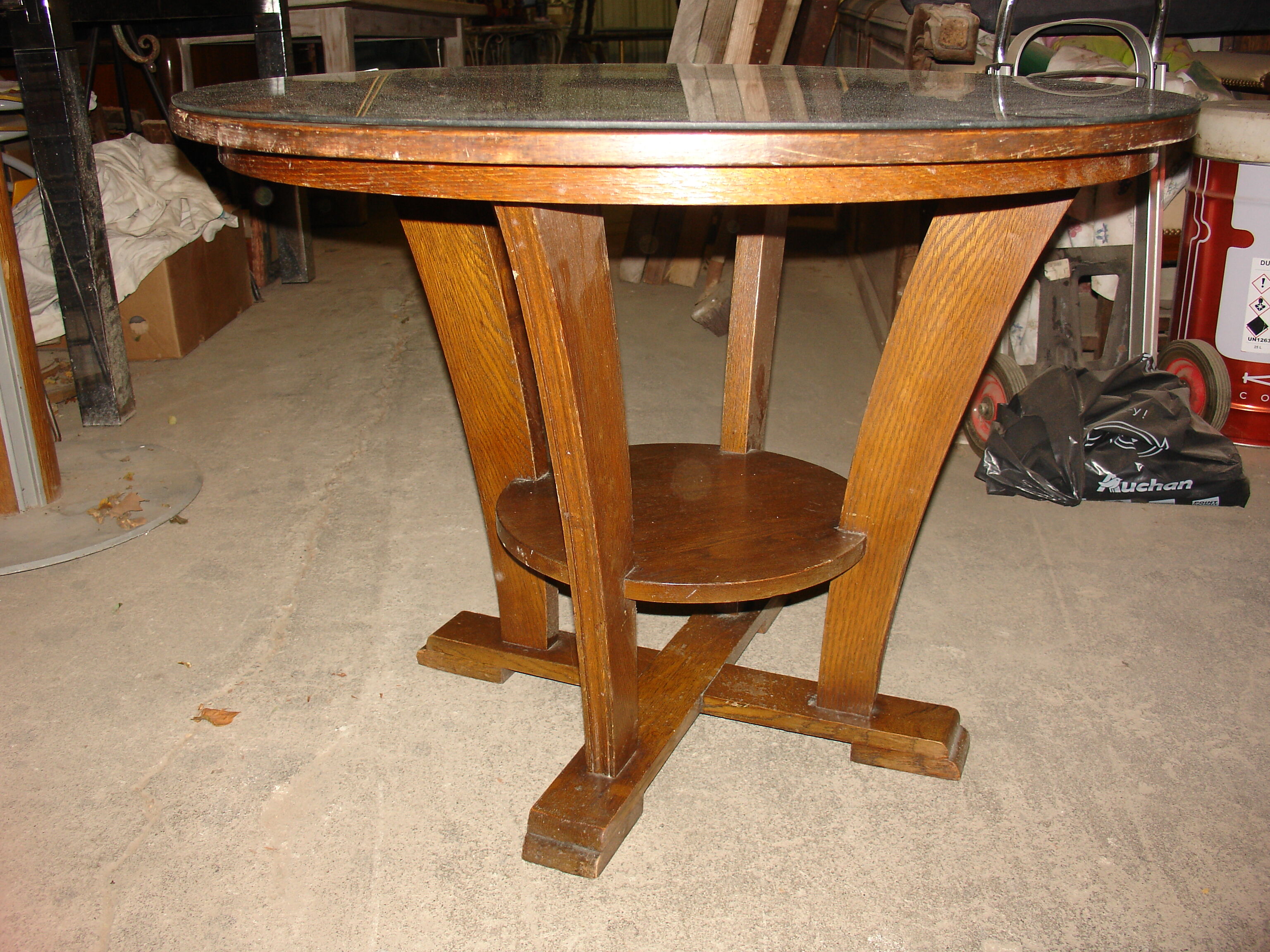 Art Deco period oak side table