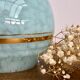 Baladeuse tulipe vintage en verre de clichy bleu