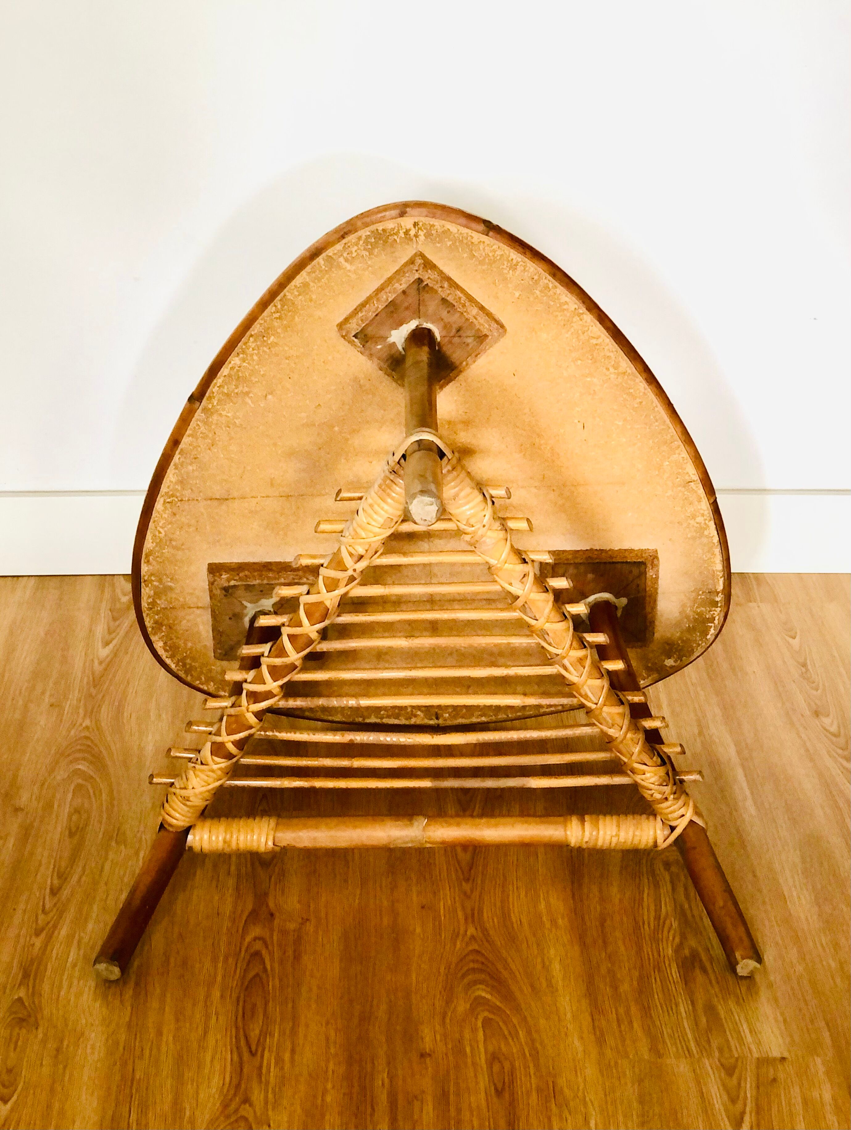 Coffee table, rattan and bamboo