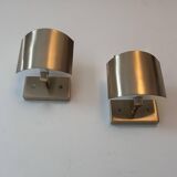 Pair of vintage adjustable wall lights, brass, SCE France 1970