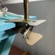 Vintage beige metal clip lamp working condition original electrification