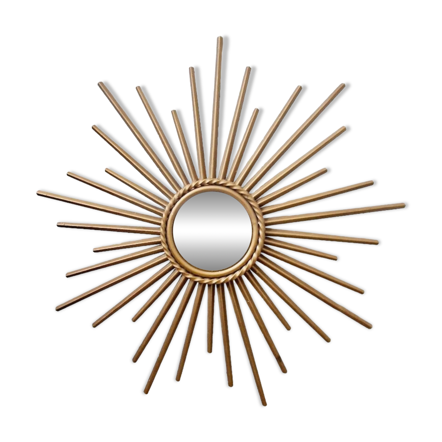Vintage small and rare sun mirror chaty vallauris