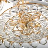 Gilded Brass and Crystal Chandelier by Palwa 1970s