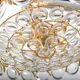 Gilded Brass and Crystal Chandelier by Palwa 1970s