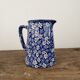 Blue pitcher - Hillchurch Pottery "Flora", England