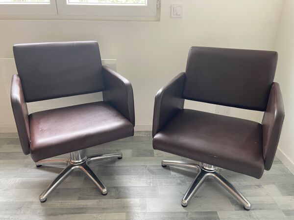 Paire de fauteuils de coiffeur