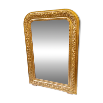 Miroir louis-philippe dore 89x62 cm vers 1870