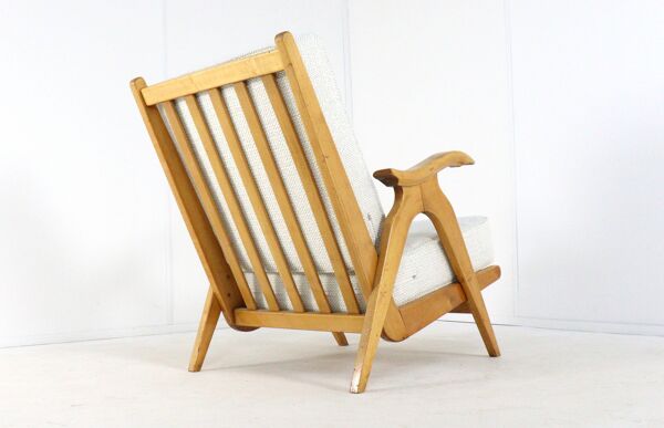 Fauteuil en chêne « Nederweert », design hollandais du milieu du siècle   Plus de pièces en stock