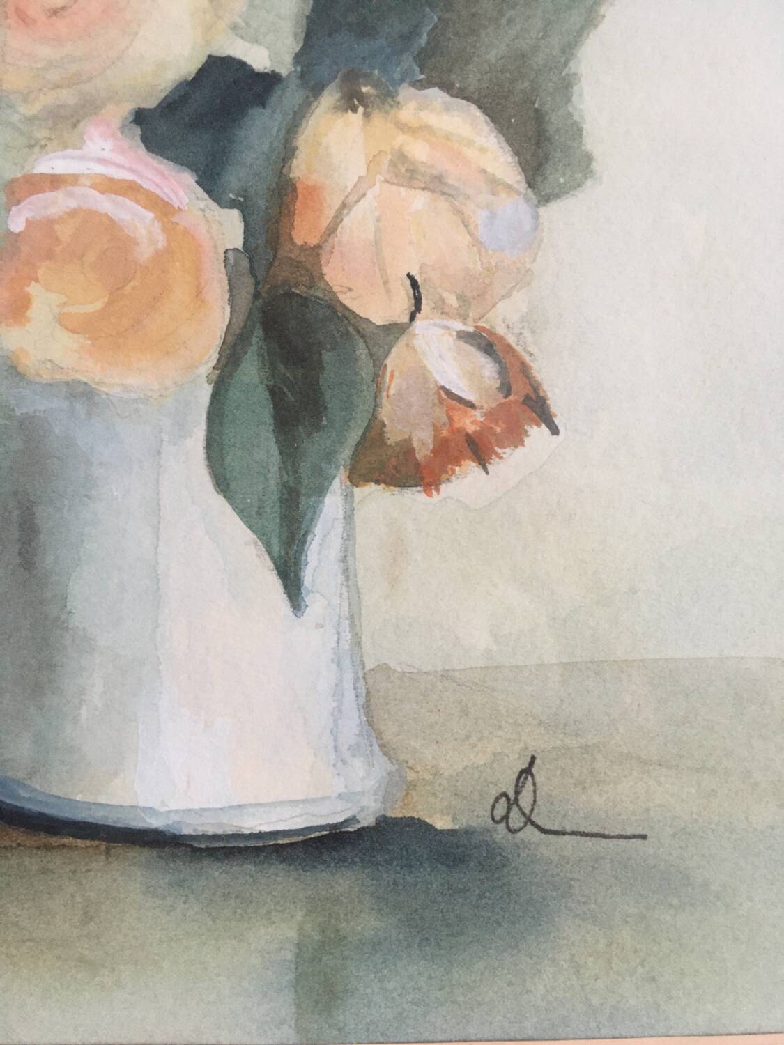 Old watercolor painting