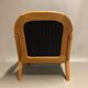 Fauteuil noir 1960 avec son estampille scandinave.