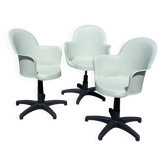 3 fauteuils de bureau Gogo – Marcello Ziliani pour Sintesi – Italie an 80