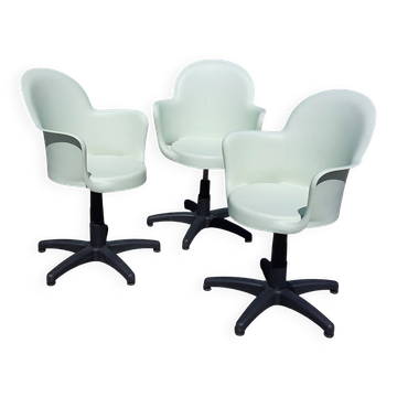 3 Gogo office chairs – Marcello Ziliani for Sintesi – Italy 1980s