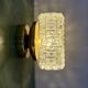 Vintage square glass globe wall/ceiling light.
