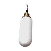 Suspension verre opaline et laiton