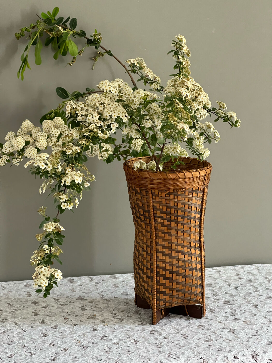 Bamboo vase for dried flowers