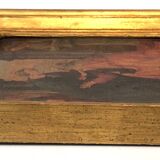 Golden wood frame icon