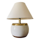 Monumental white ceramic and brass lamp base, italy 1970s