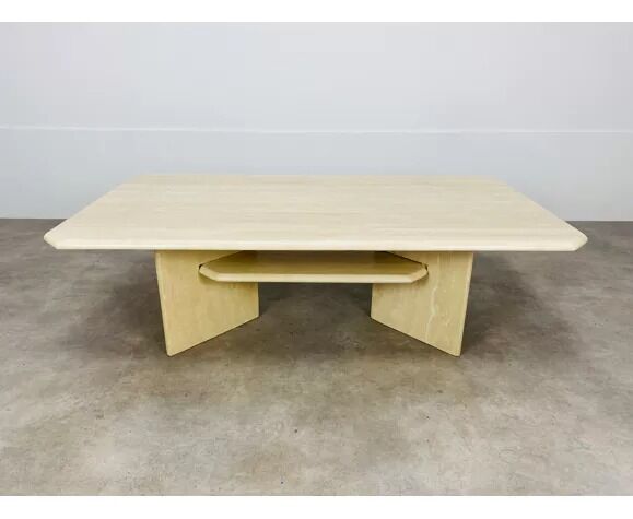 Travertine rectangle coffee table