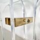 Console table by Charles Hollis Jones in lucite, brass, and glass, 1970.