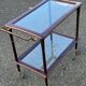 Desserte vintage verre et palissandre style Lacca