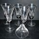 Lot de 6 verres à vin en cristal taillé style cerdagne - cristallerie lorraine lemberg? h13.5cm