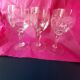 3 Old glasses on foot decor emma frieze garland and flowers