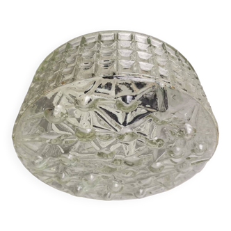 Portuguese mid century clear bubble glass ceiling or wall flush mount lamp, 1960s