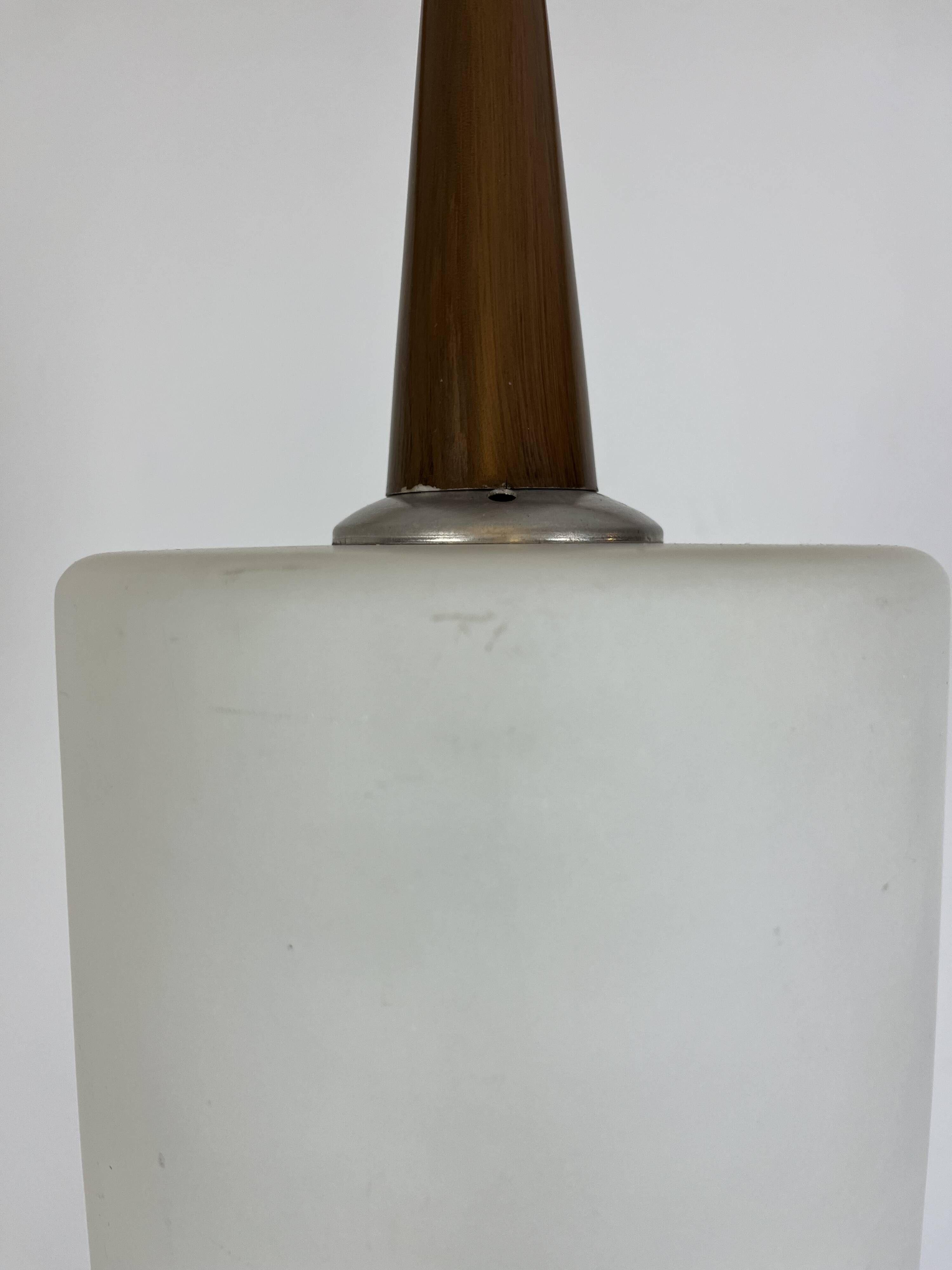 Scandinavian opaline pendant light from the 60s