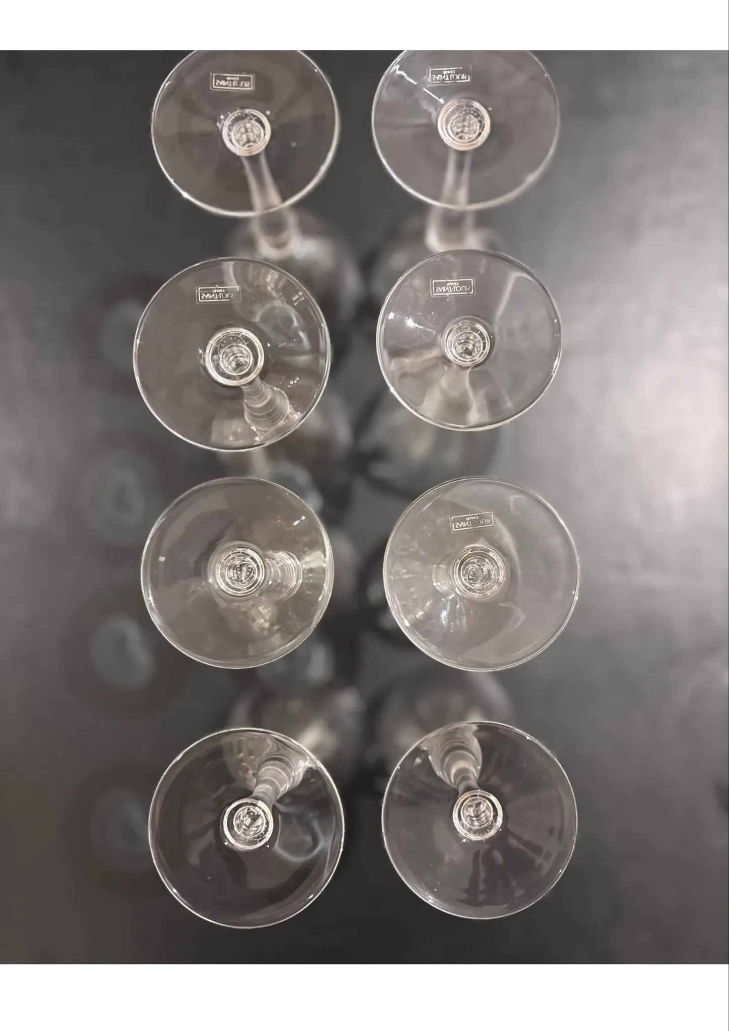 Set of 8 Saint-Louis “Grand Lieu” Crystal Red Wine Glasses – 17.5 cm