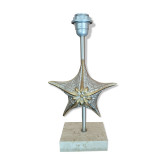 Silvered bronze star lamp stand by Maison Charles