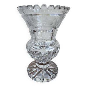 Vase en cristal taillé