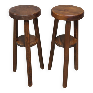 Paire de tabourets vintage