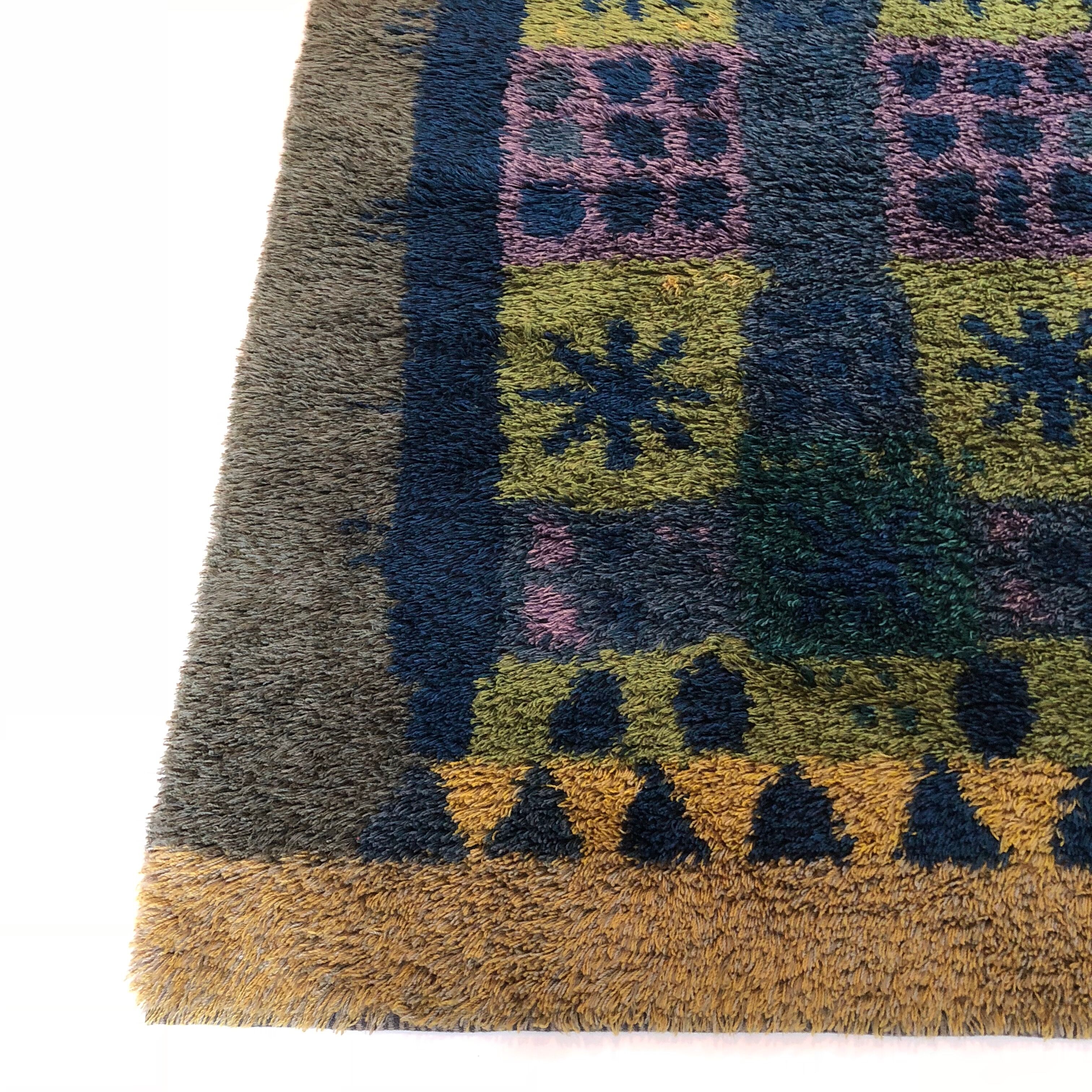 Tapis scandinave Arne Lindaas pour Sellgren AS Norvège 140x212cm