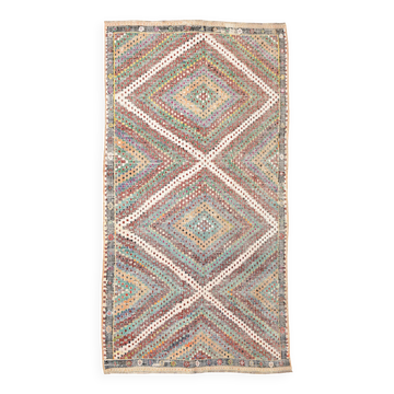 Tapis Kilim oriental bleu et vert