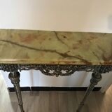 Console en marbre et métal ciselé