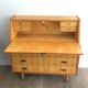 Secretary in Sycamore with Bronze Handles, French Work