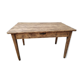 Bureau en bois brut  brutaliste