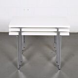 Modernist stackable tables by Trix & Robert Haussmann