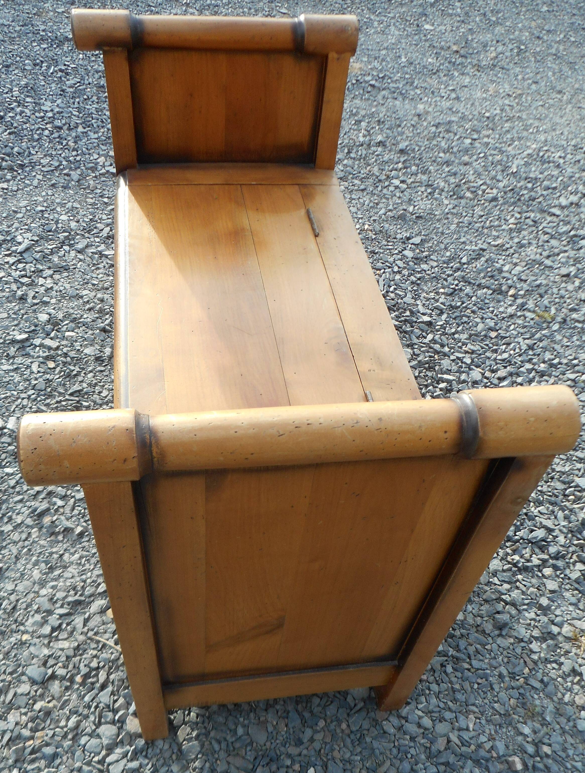 vintage solid wood chest bench (birch)