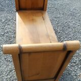 vintage solid wood chest bench (birch)