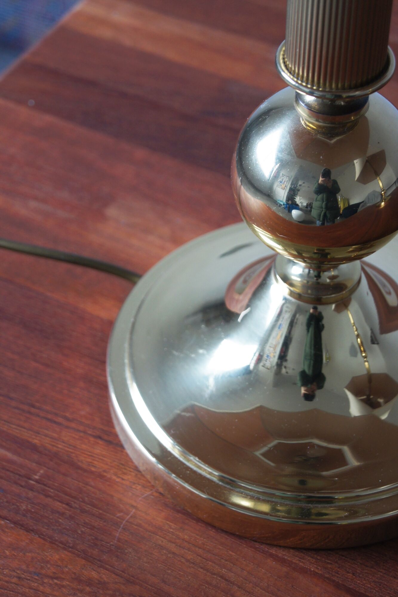 Brass table lamps by Leclaire & Schäfer