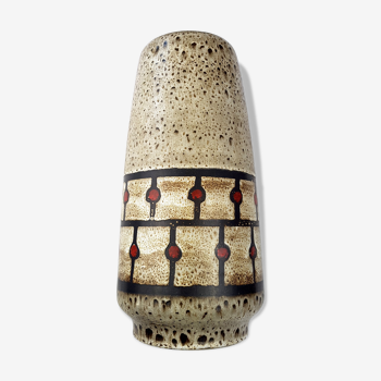 Fat German ceramic Jasba vase lava era