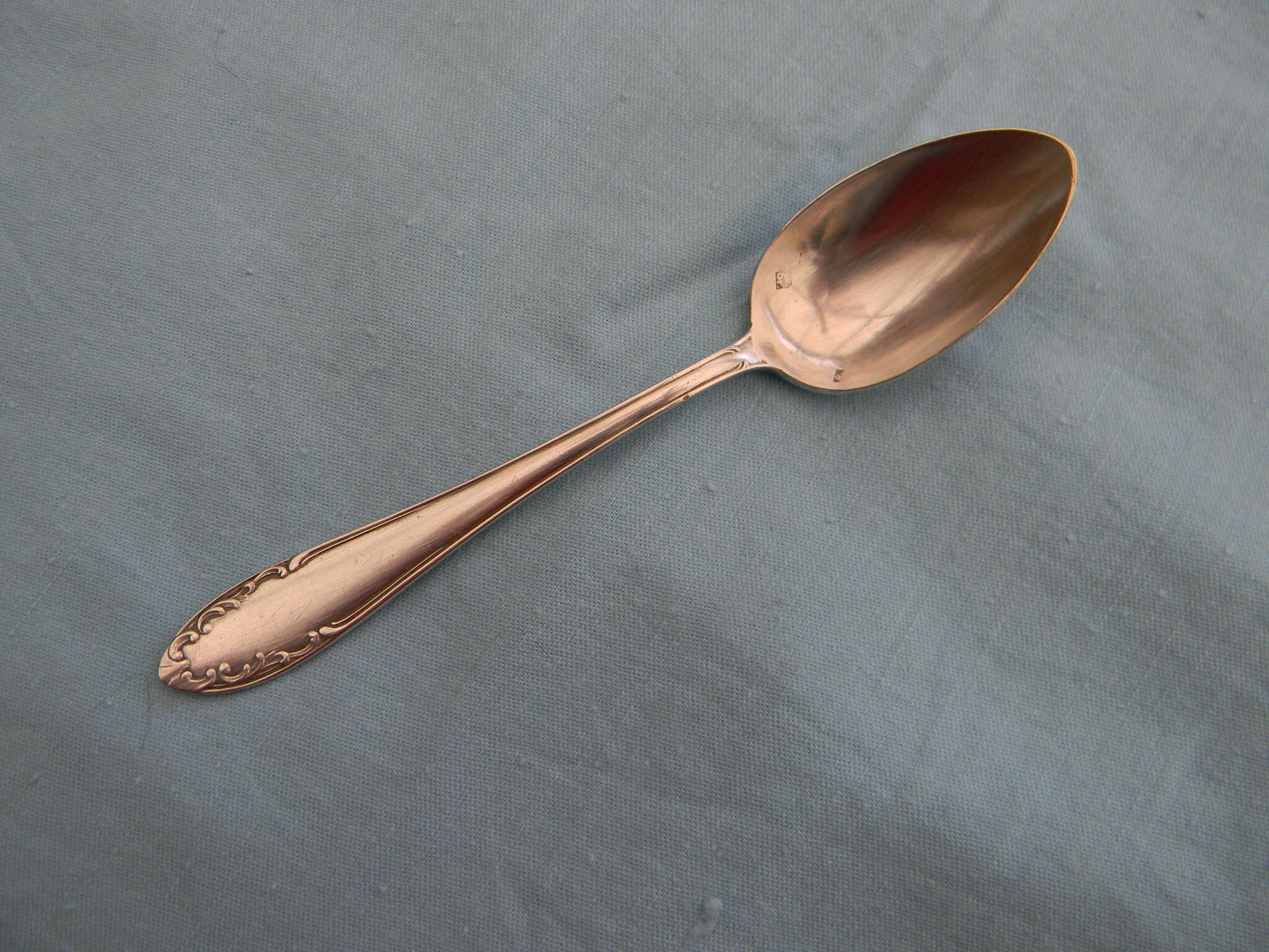 Set of 6 teaspoons in silver metal