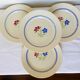 4 assiettes plates vintage de la manufacture de K&G Luneville modèle Mat en porcelaine 210742
