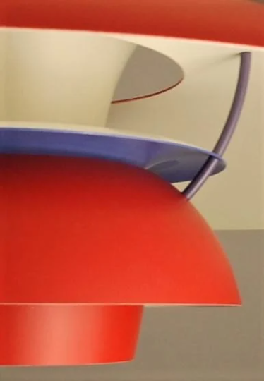 Red Louis Poulsen PH5 Pendant vintage 1970's 'Authentic Red'