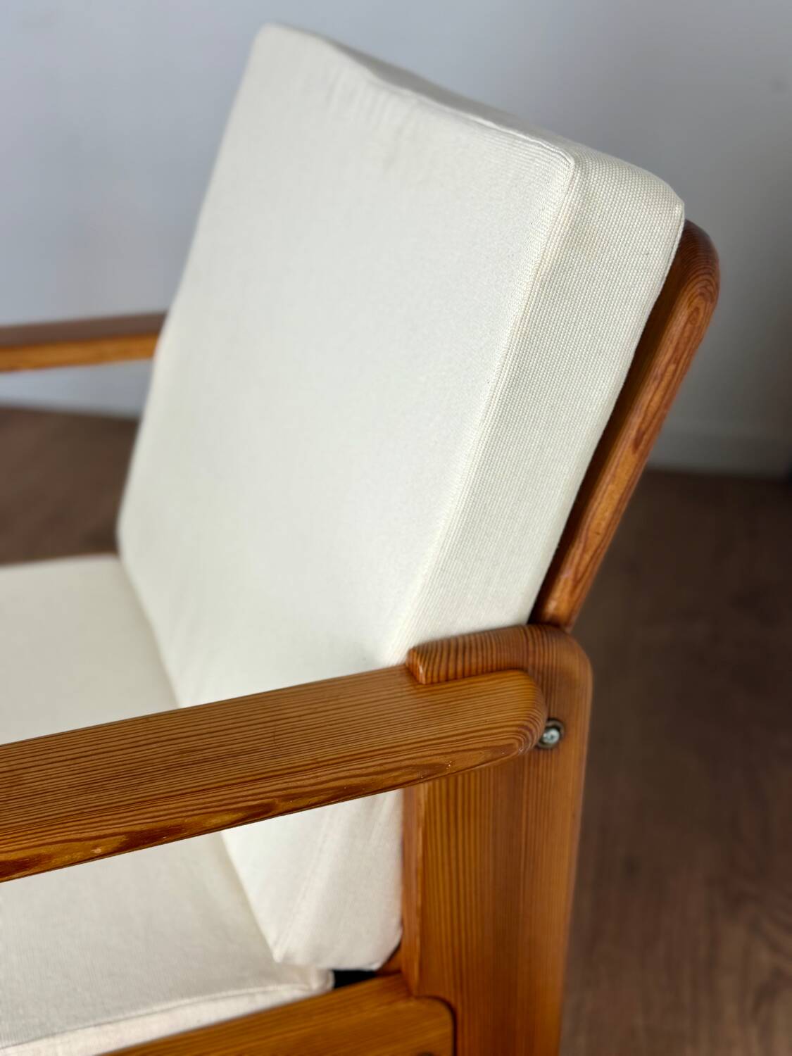 Solid pine armchair