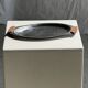 Small oval tray in modernist metal and wood